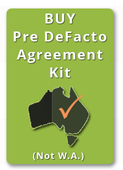 Buy pre defacto agreement not WA